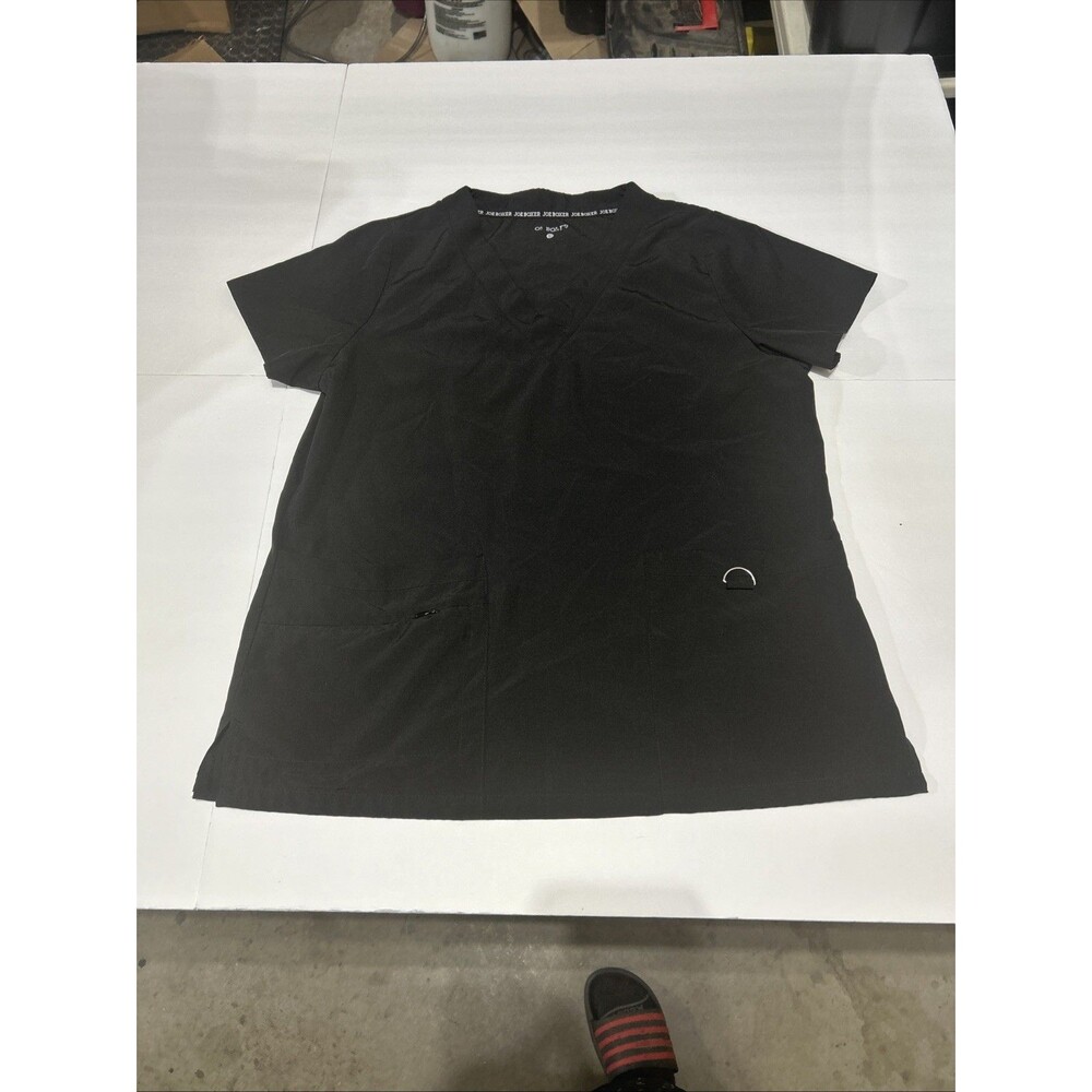 Joe Boxer Women's Size Large Black Scrub Top Medical Nursing